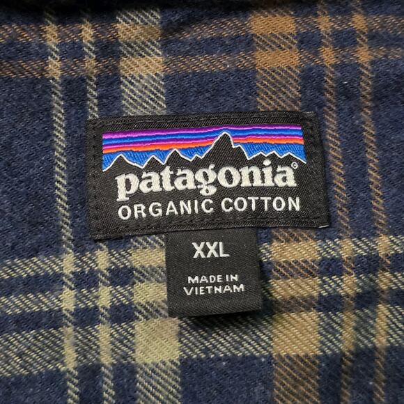 Patagonia Fjord Flannel Shirt Men’s XXL Natural Organic Cotton Midweight - Picture 2 of 7